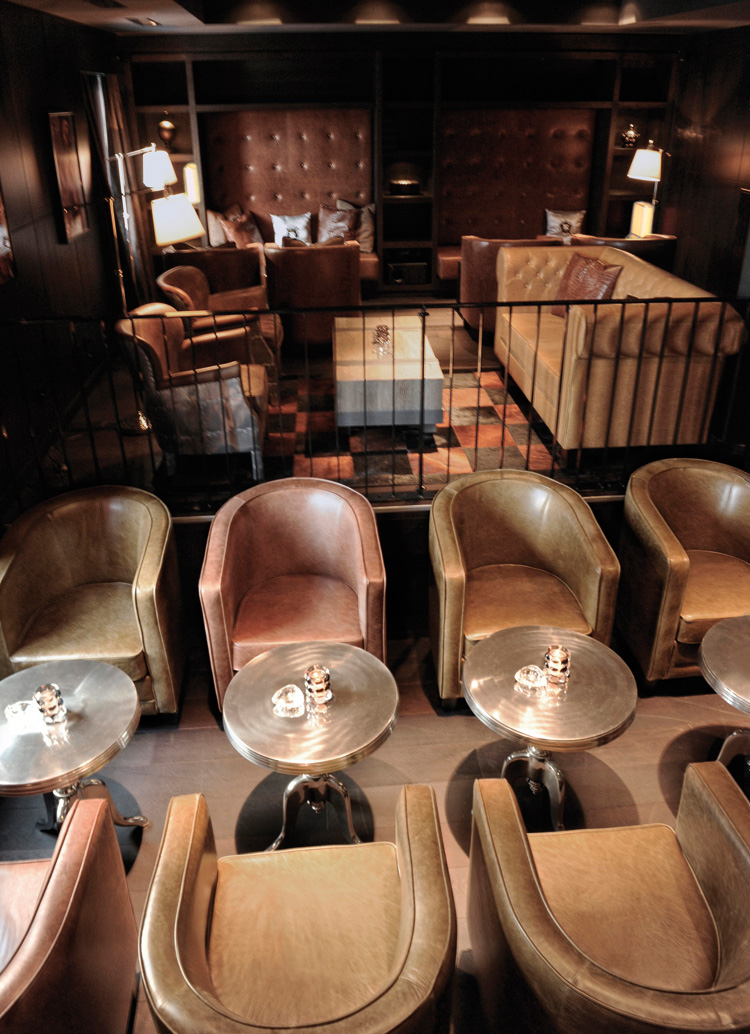 interior architect interior design hospitality retail: Davidoff Cigar Lounge, Davos
