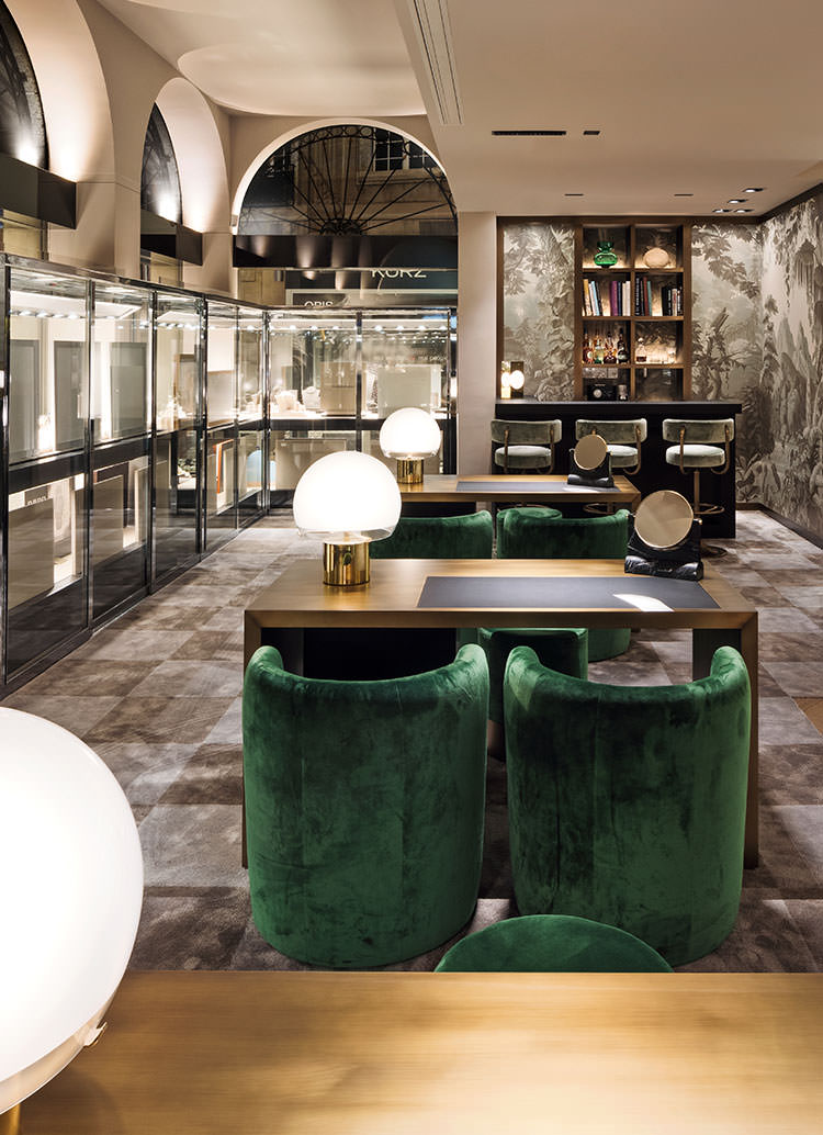 interior architect interior design hospitality retail: Kurz Jewellery Freie Strasse Basel by Bucherer Group