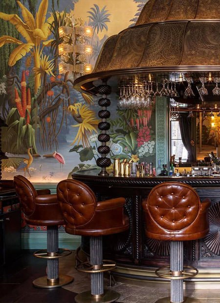 Innenarchitekt Interior Design Hotel Hotellerie Restaurant Retail: Amazing handpanted panorama Wallpaper